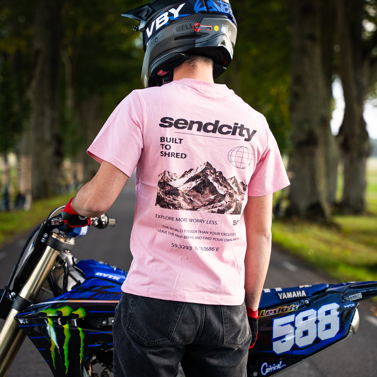 Explore More Worry Less - Pink T-Shirt