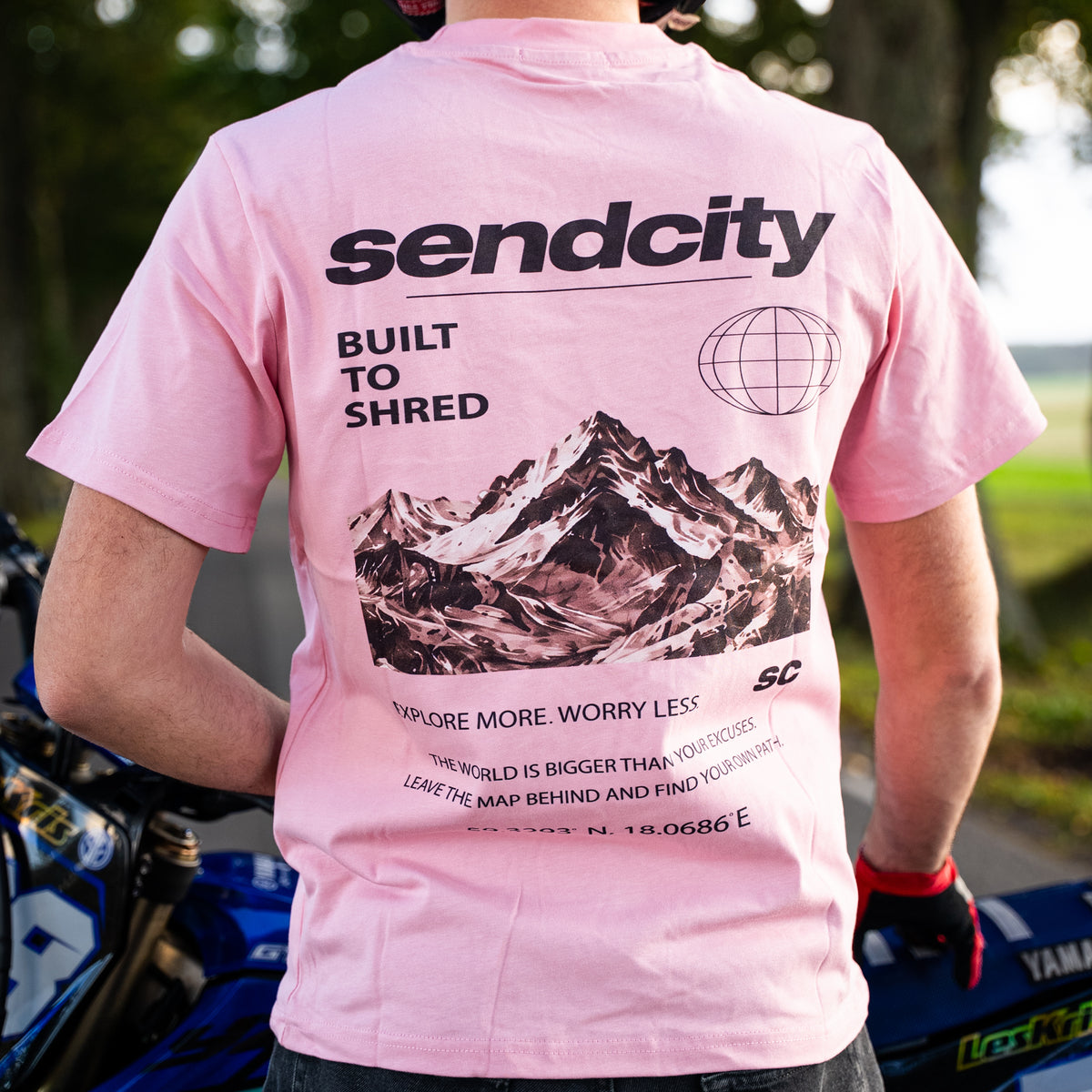 Explore More Worry Less - Pink T-Shirt